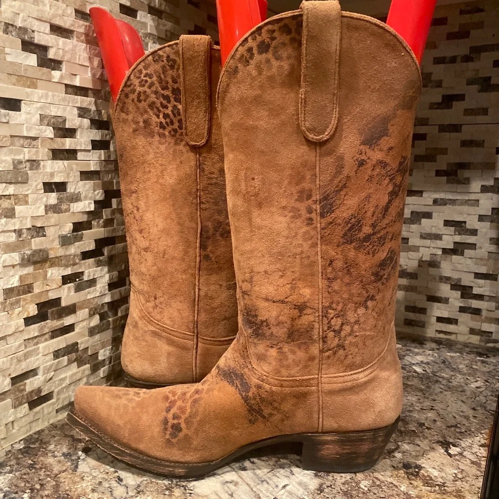 Old Gringo Leopardito Brown Boots 13 inch size 9 New - Picture 5 of 16